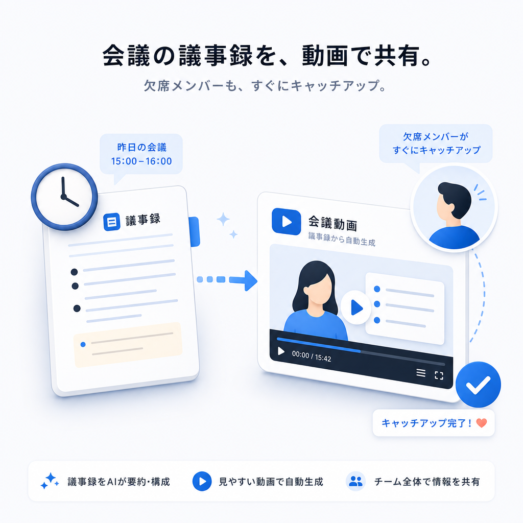 議事録共有用途のイラスト