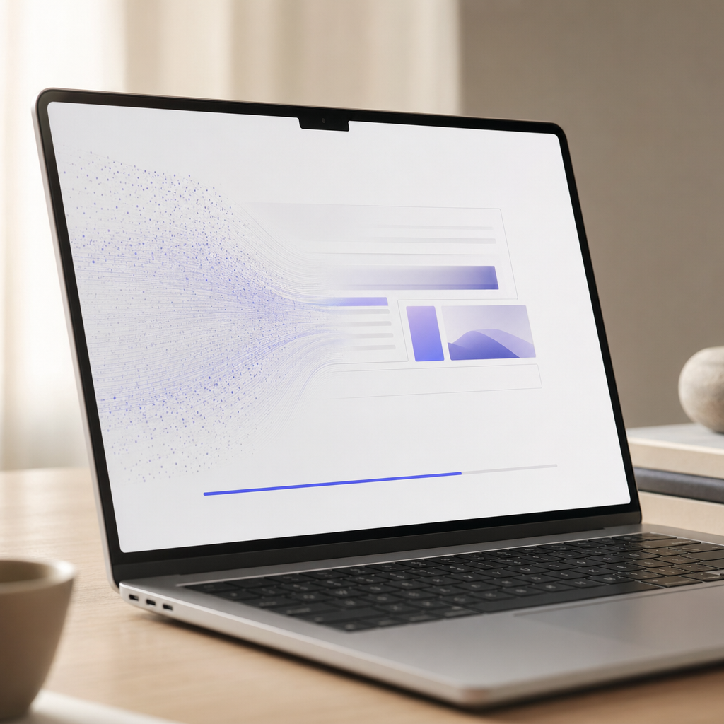 AIが素材を理解し動画を組み立てるイラスト