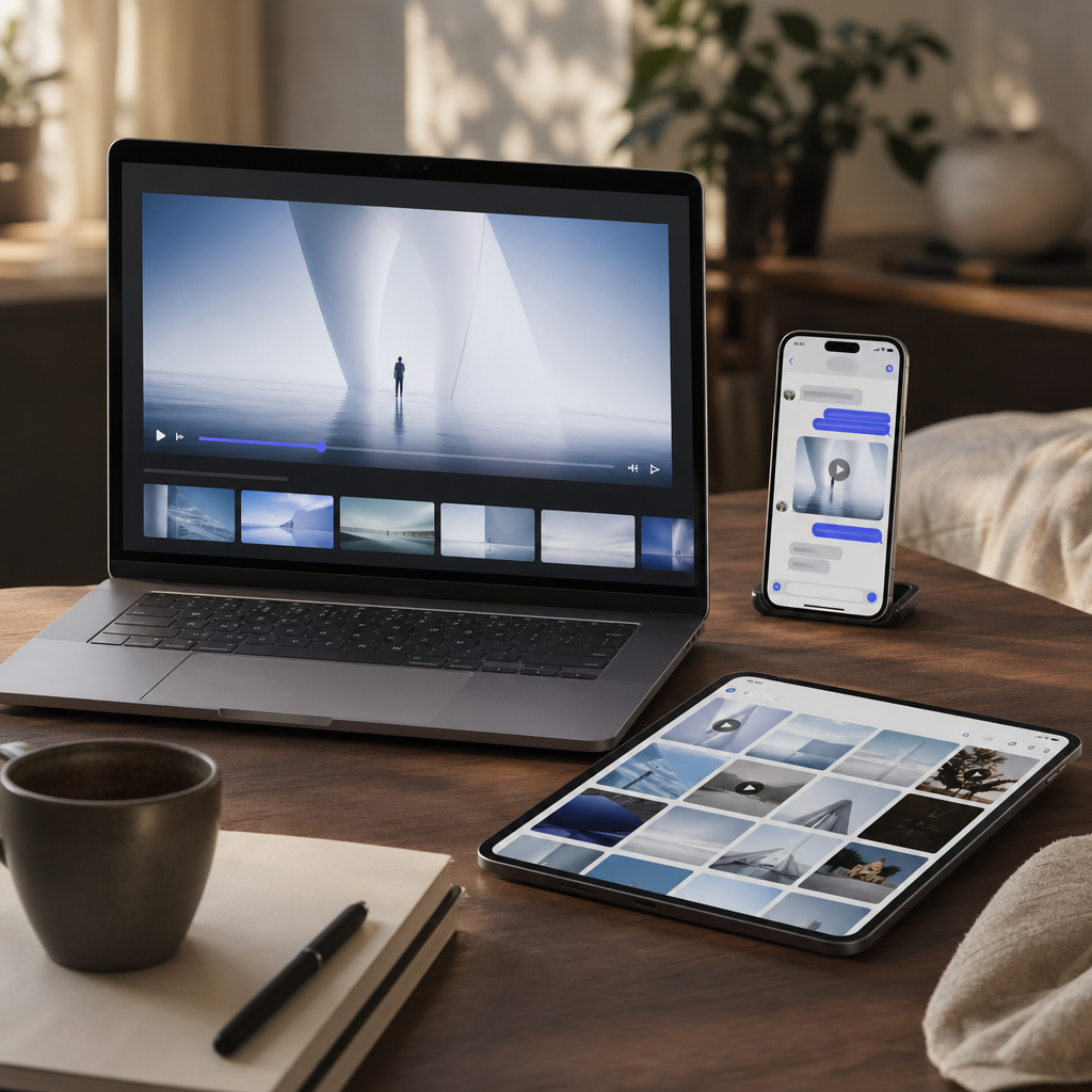 1分動画が完成し共有されるイラスト